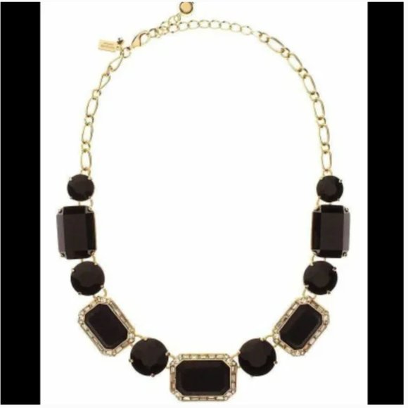 Kate Spade Jackpot Jewels black gold stone necklace nwot - Picture 4 of 13